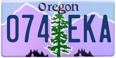 OR license plate 074EKA