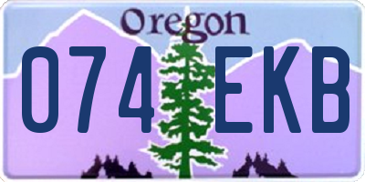 OR license plate 074EKB