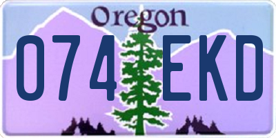 OR license plate 074EKD