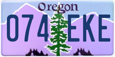 OR license plate 074EKE