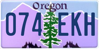 OR license plate 074EKH