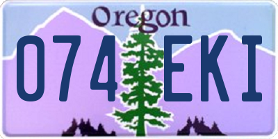 OR license plate 074EKI