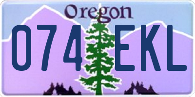 OR license plate 074EKL
