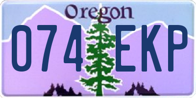 OR license plate 074EKP
