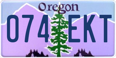 OR license plate 074EKT