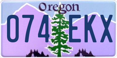OR license plate 074EKX