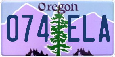 OR license plate 074ELA