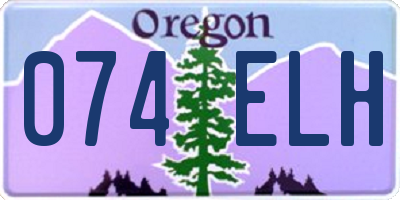 OR license plate 074ELH