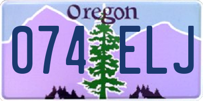 OR license plate 074ELJ