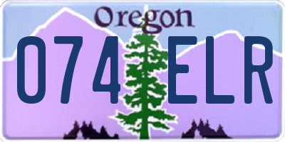 OR license plate 074ELR