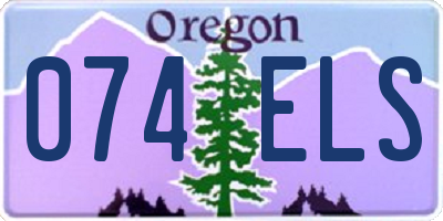 OR license plate 074ELS