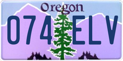 OR license plate 074ELV