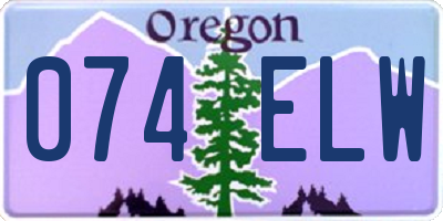 OR license plate 074ELW