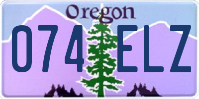 OR license plate 074ELZ