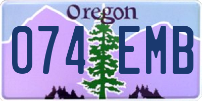 OR license plate 074EMB
