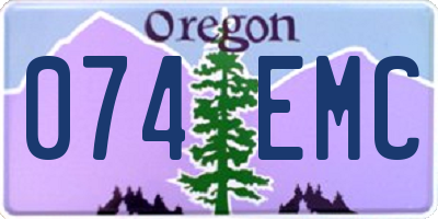 OR license plate 074EMC