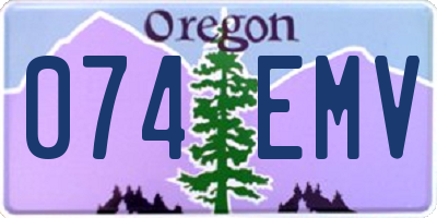 OR license plate 074EMV