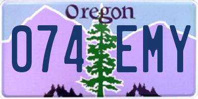 OR license plate 074EMY