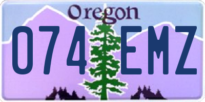 OR license plate 074EMZ