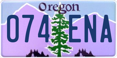 OR license plate 074ENA