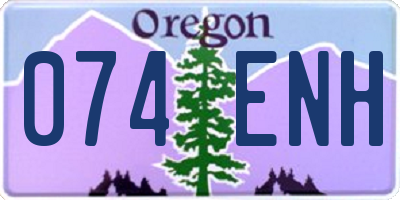OR license plate 074ENH