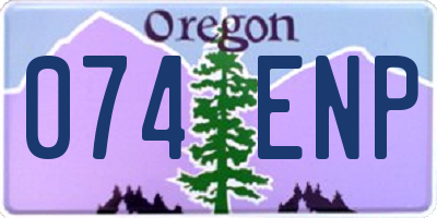 OR license plate 074ENP