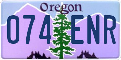 OR license plate 074ENR