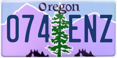 OR license plate 074ENZ