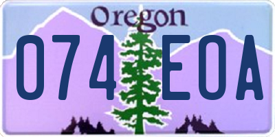 OR license plate 074EOA