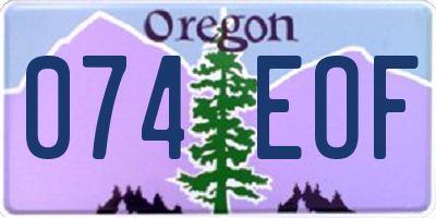 OR license plate 074EOF