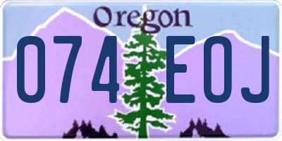 OR license plate 074EOJ