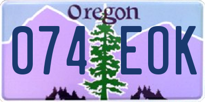 OR license plate 074EOK