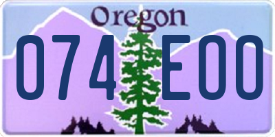 OR license plate 074EOO