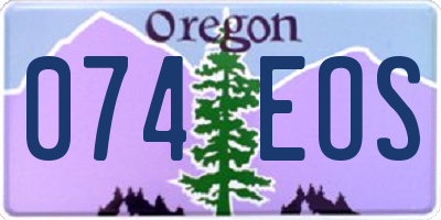 OR license plate 074EOS