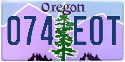OR license plate 074EOT