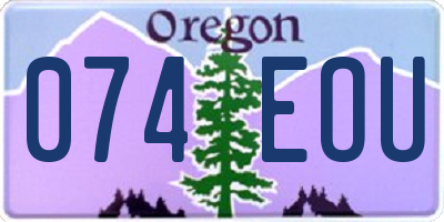 OR license plate 074EOU