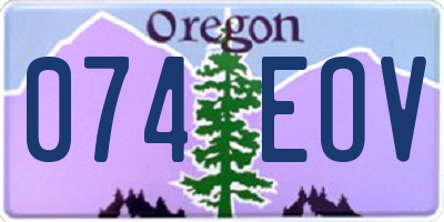 OR license plate 074EOV