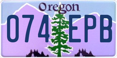 OR license plate 074EPB