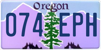 OR license plate 074EPH