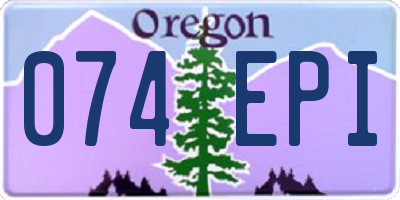 OR license plate 074EPI