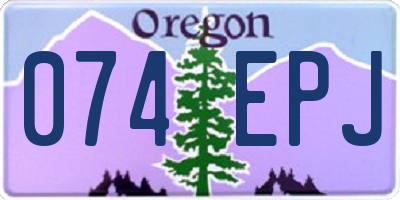 OR license plate 074EPJ