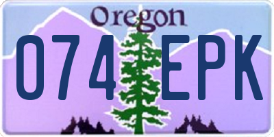 OR license plate 074EPK