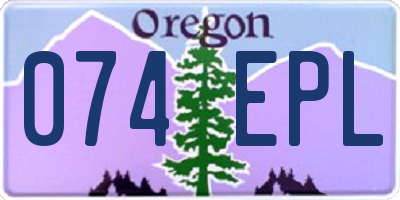 OR license plate 074EPL