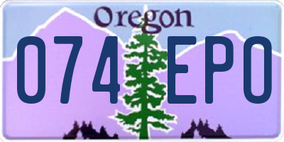 OR license plate 074EPO