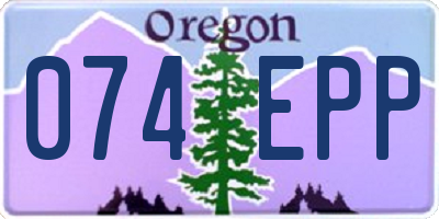 OR license plate 074EPP