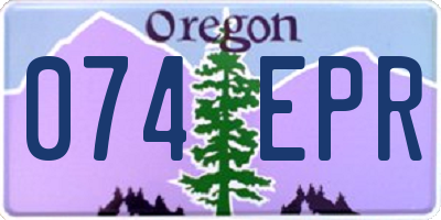 OR license plate 074EPR