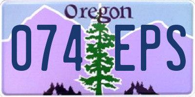 OR license plate 074EPS