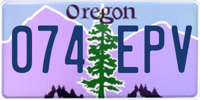 OR license plate 074EPV