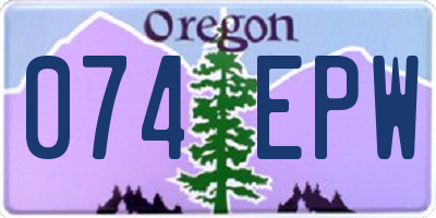 OR license plate 074EPW