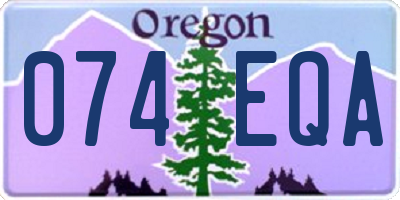 OR license plate 074EQA